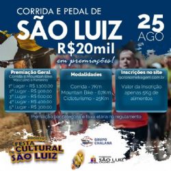 FESTA: De São Luiz deste ano terá corrida e pedal